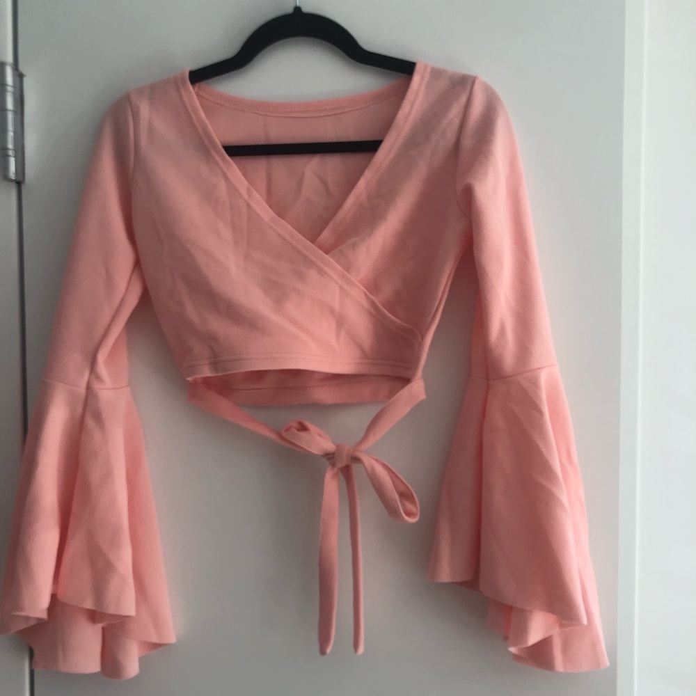 Pink Wrapped Crop Top